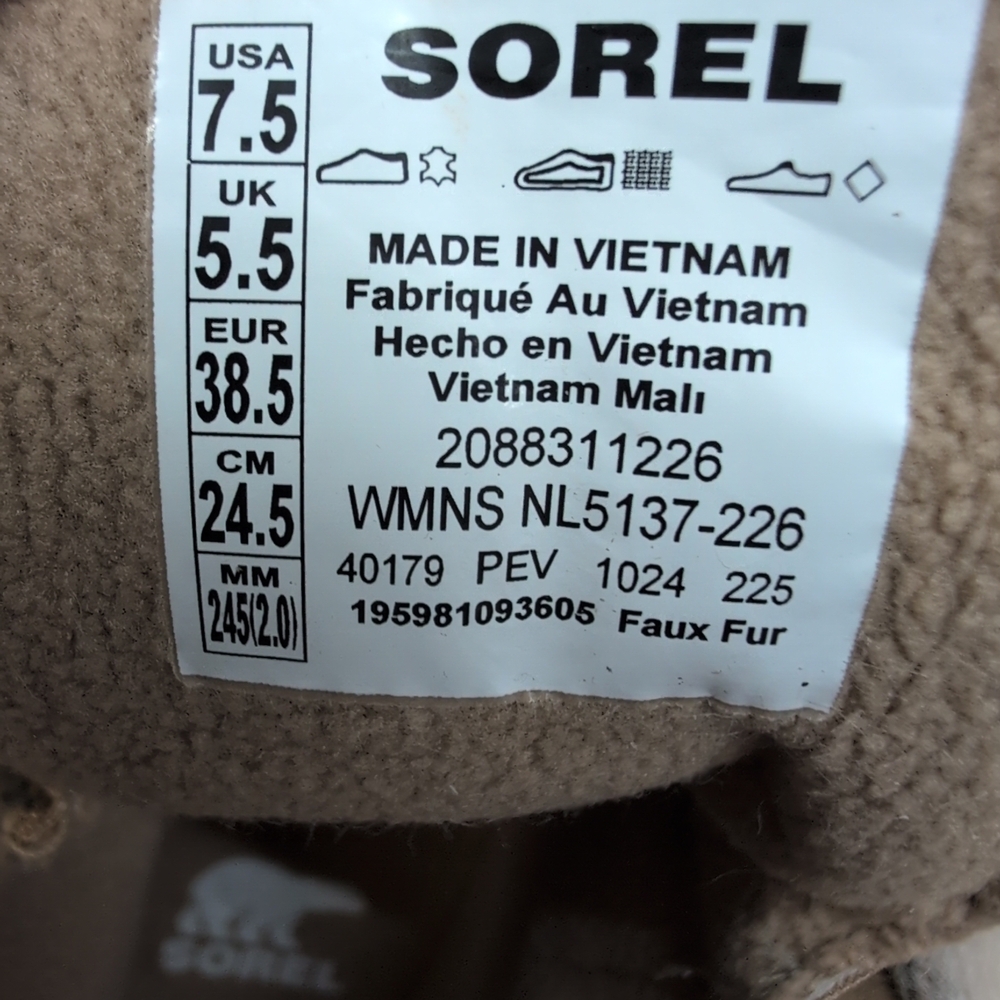 SOREL ONA Ave Alpine Waterproof Winter Boots Women's 7.5 Dusty Tan - Picture 10 of 14